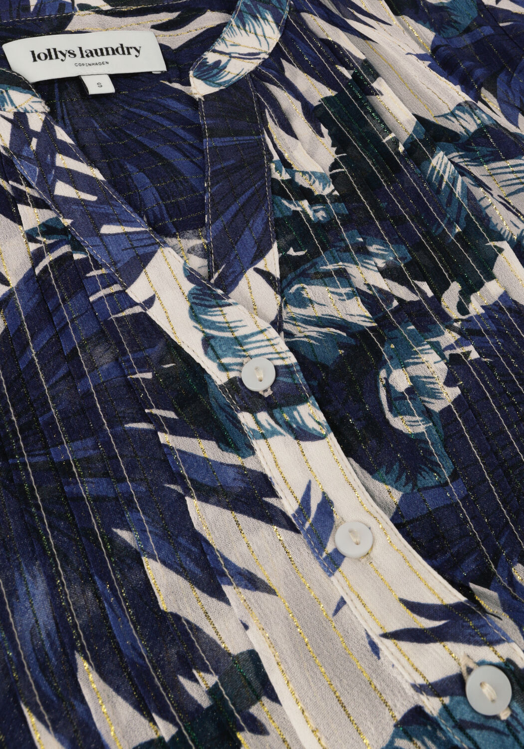 Blaue LOLLYS LAUNDRY Top HEATHERLL TOP SS - large