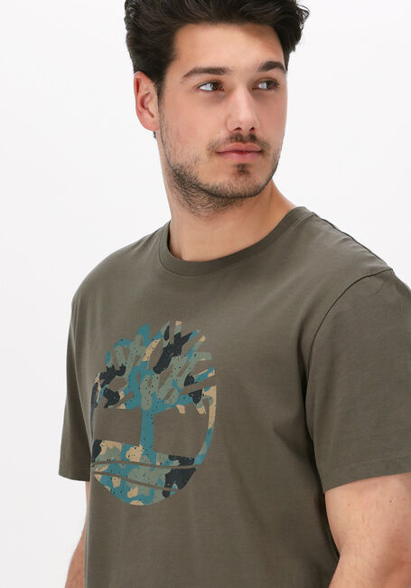 Grüne TIMBERLAND T-shirt SS TREE LOGO SEASONAL CAMO TEE - large