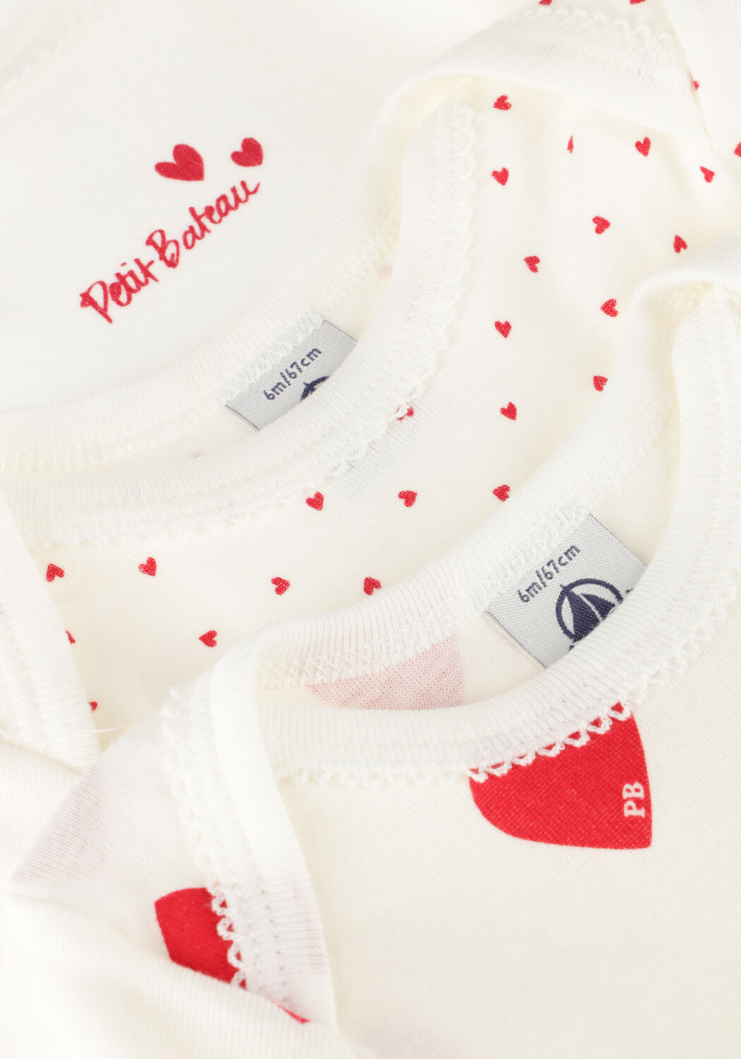 Wei&szlig;e PETIT BATEAU Strampler 3 BODIES US ML - large