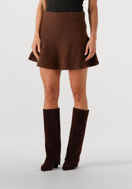 Braune EDITED Minirock ADALEE WOOL KNIT SKIRT - large