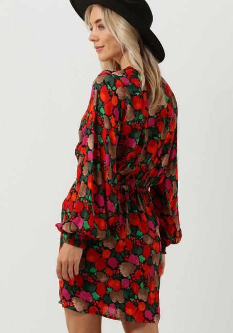 Mehrfarbige/Bunte ALIX THE LABEL Minikleid FAKE WRAP FLOWER DRESS - large