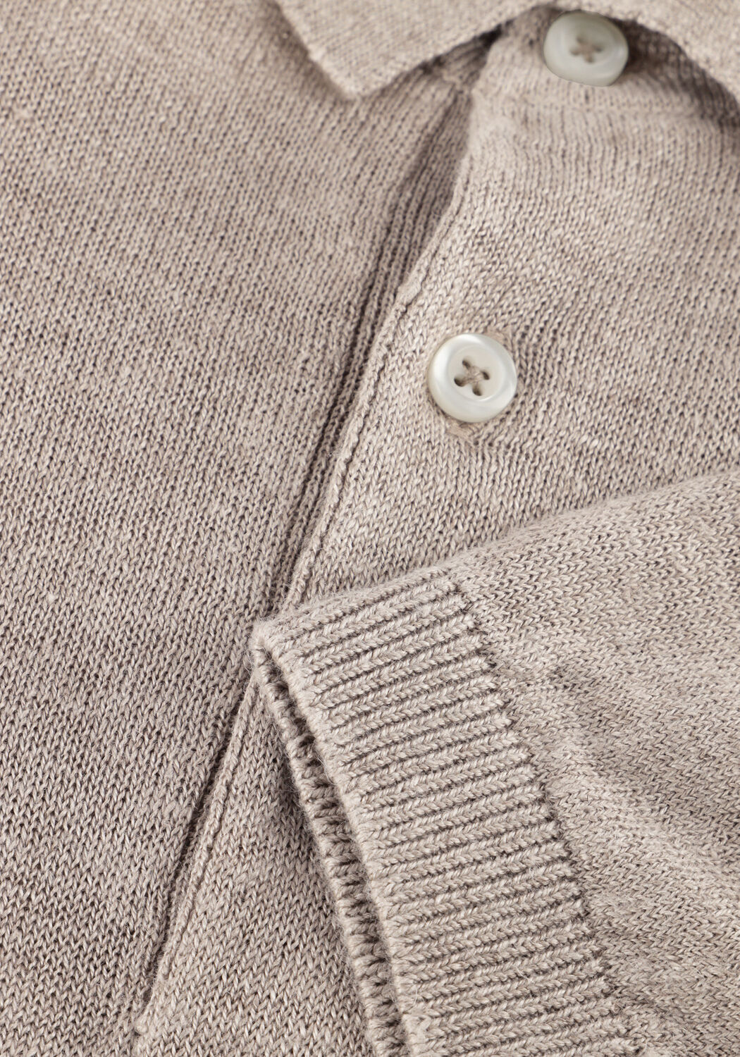 Beige GENTILUOMO Polo-Shirt POLO 3 BUTTINS - large