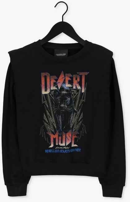 Schwarze COLOURFUL REBEL Sweatshirt DESERT MUSE PADDED SHOULDER SW - large
