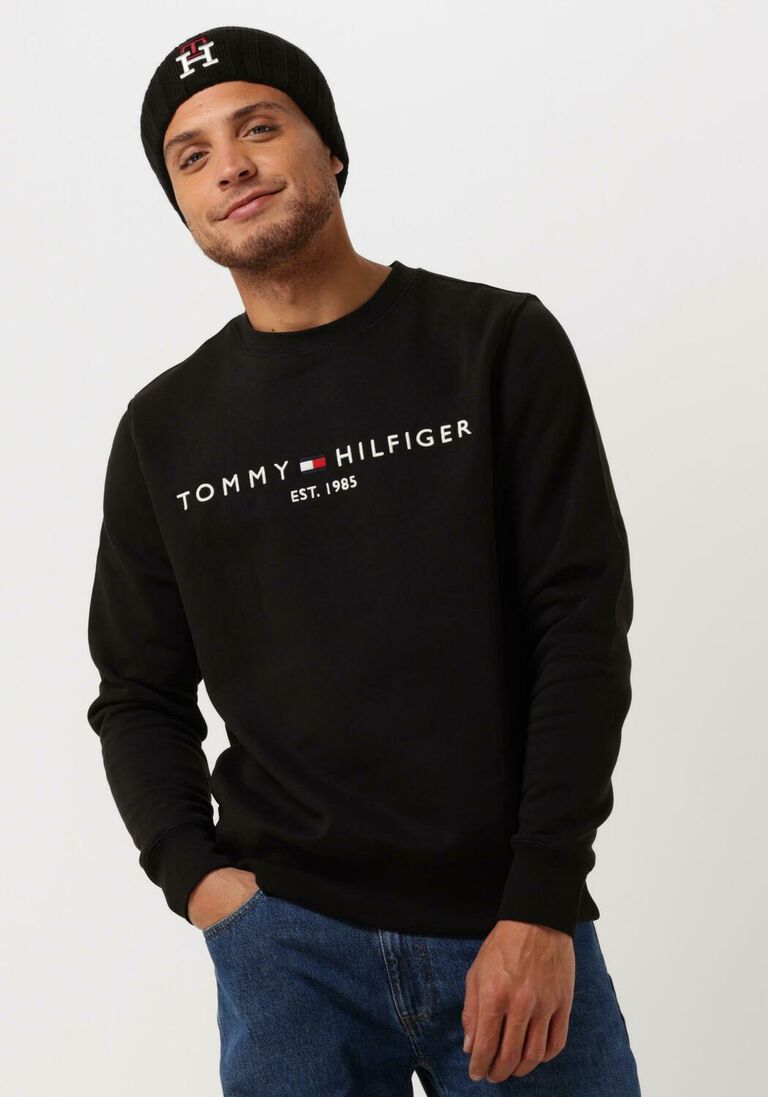schwarze tommy hilfiger sweatshirt tommy logo sweatshirt