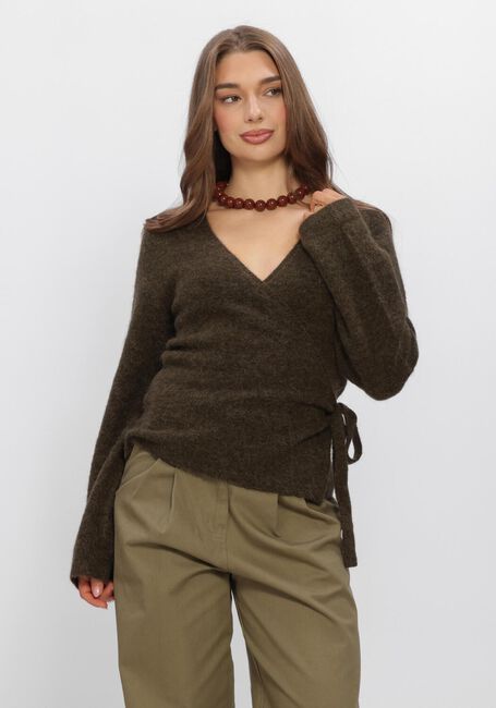 Dunkelgr&uuml;n BOII STUDIOS Pullover AURA WRAP KNIT - large