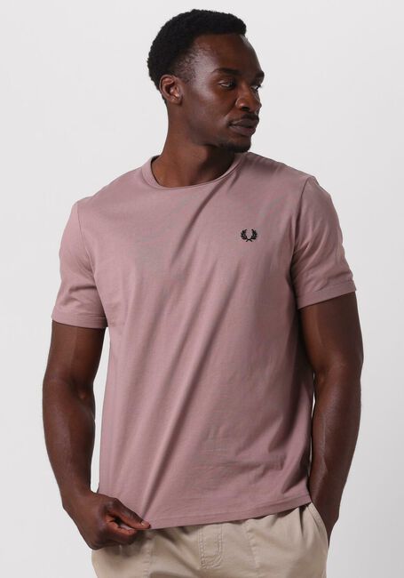Hell-Pink FRED PERRY T-shirt RINGER T-SHIRT - large