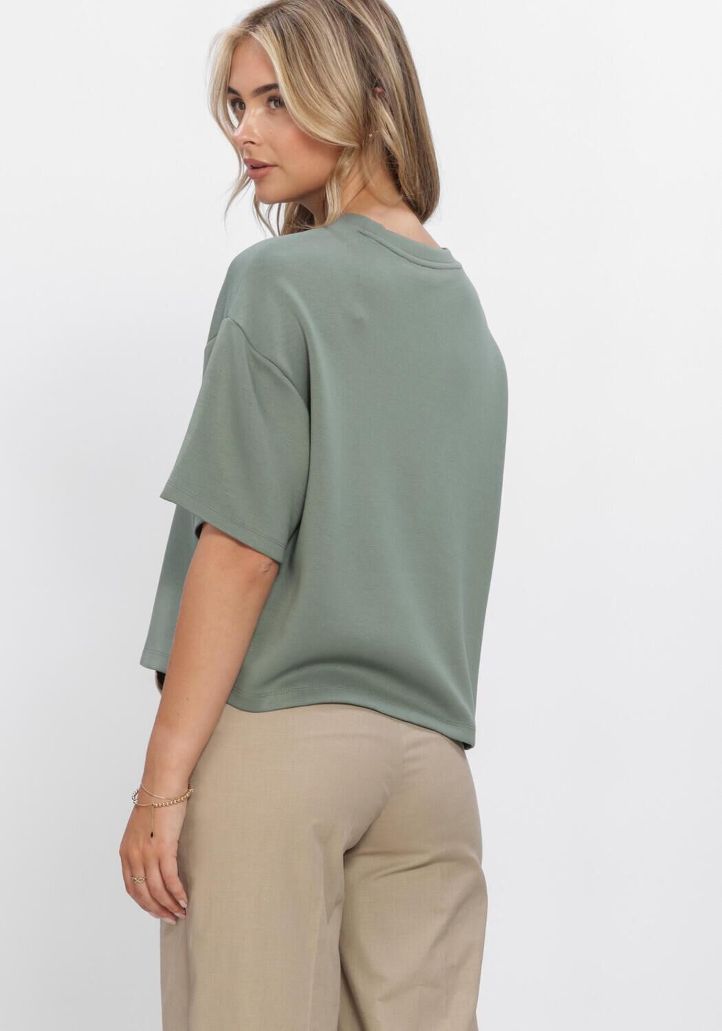 Gr&uuml;ne MSCH COPENHAGEN Tops & T-shirts MSCHNILDA IMA Q SS SWEATSHIRT - large