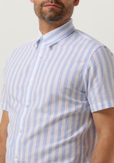 Blaue SELECTED HOMME Casual-Oberhemd SLHSLIMNEW-LINEN SHIRTS SS CLASSIC W - large