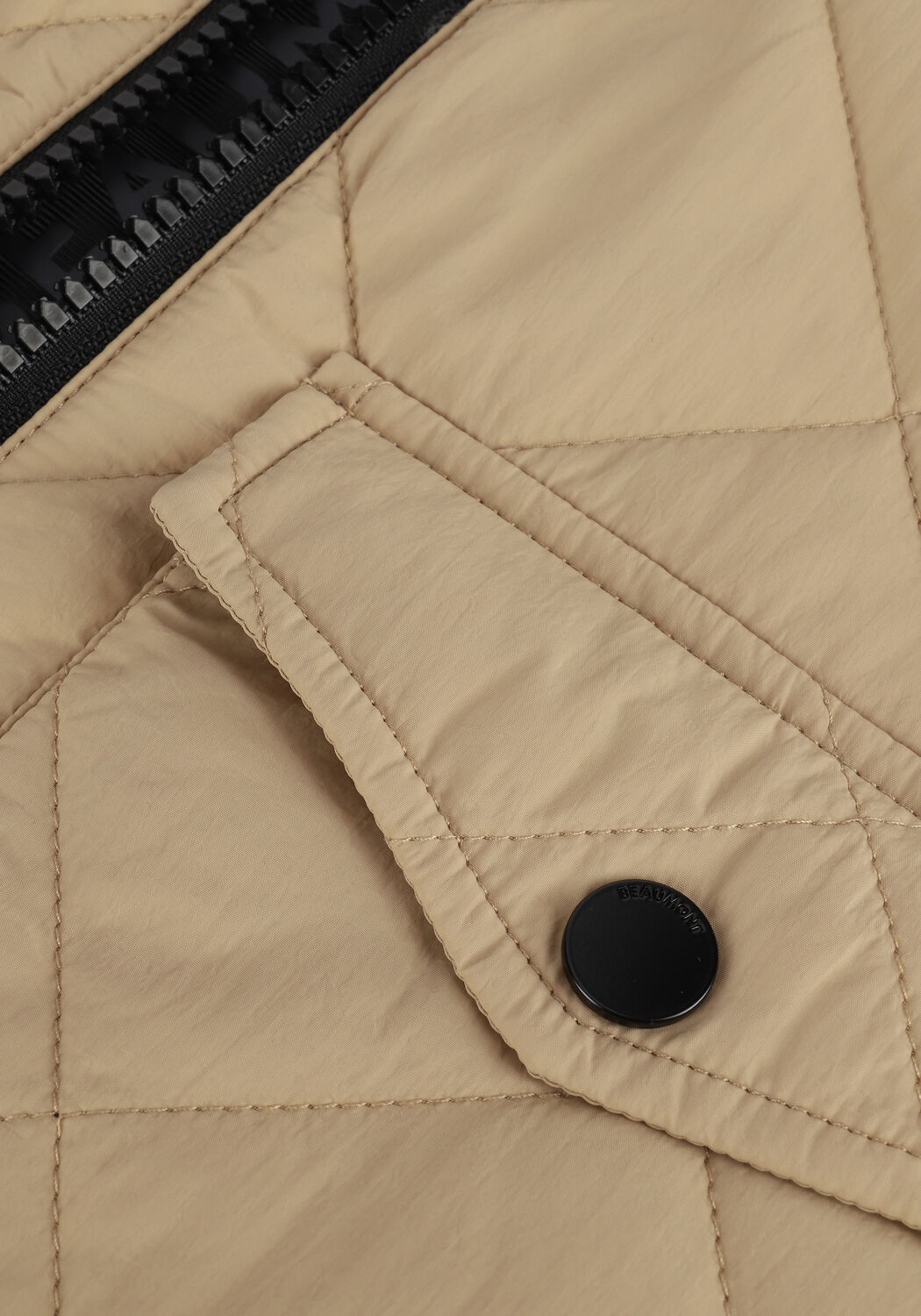 Camelfarbene BEAUMONT Wattierte Jack LONG COAT LIGHT PADDED - large