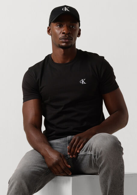 Schwarze CALVIN KLEIN T-shirt CK ESSENTIAL SLIM TE - large