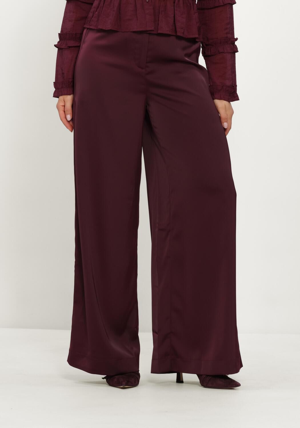 Bordeaux Y.A.S. Weite Hose YASPELANA HW PALAZZO PANT - large