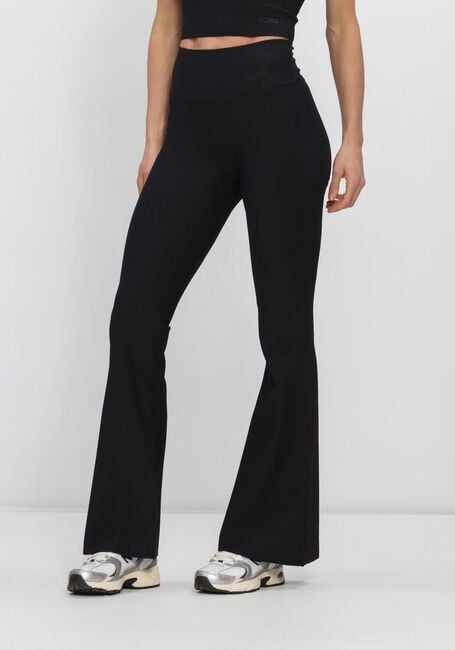 Schwarze BJORN BORG Hosen STUDIO RIBBED FLARE TIGHTS - large