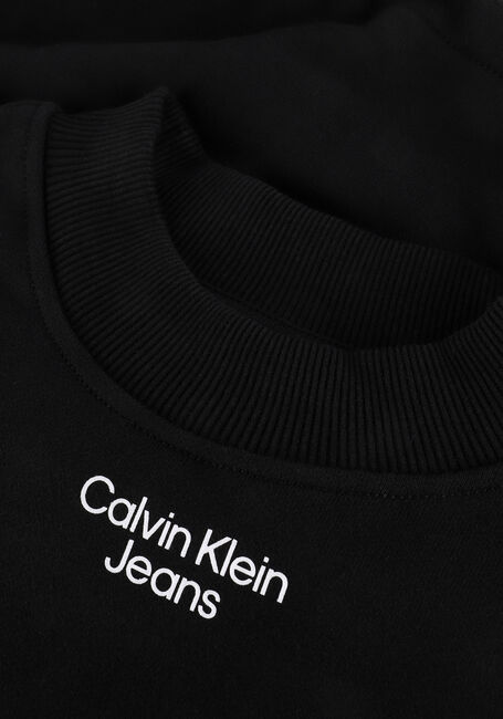 Schwarze CALVIN KLEIN Sweatshirt STACKED LOGO MOCKNECK SWEATSHIRT - large