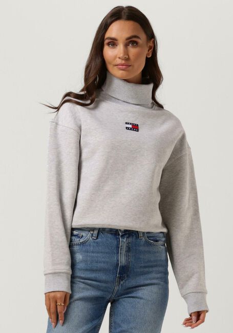 Graue TOMMY JEANS Rollkragenpullover HEAVYWEIGHT KNITS COL - large