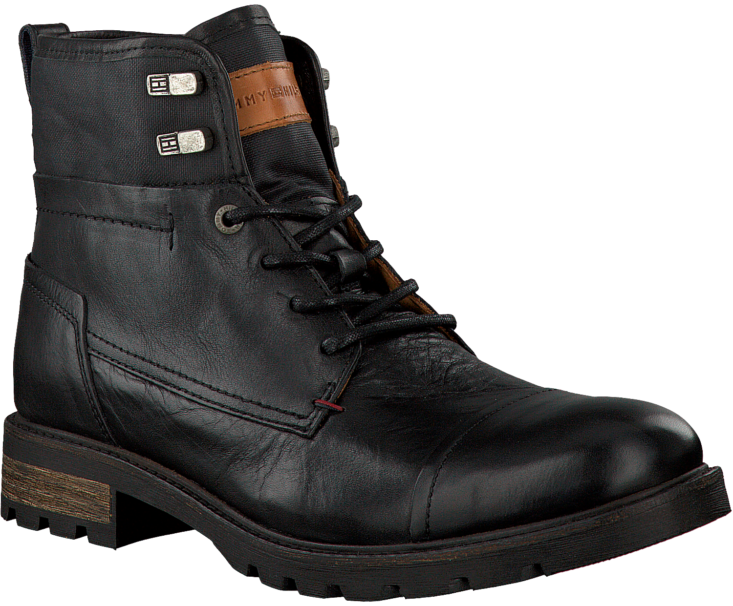 Schwarze boots tommy hilfiger Clearance