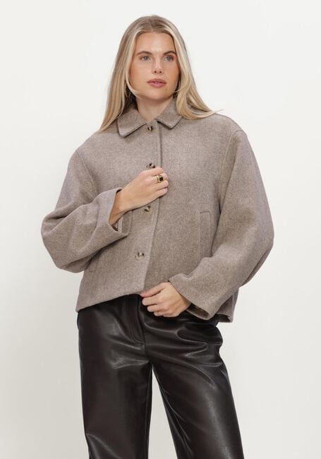 Taupe NEO NOIR Jack HAMRA HERRINGBONE TWILL JACKET - large