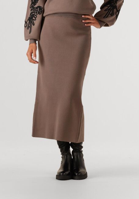 Taupe OBJECT Maxirock OBJREYNARD HW KNIT SKIRT - large