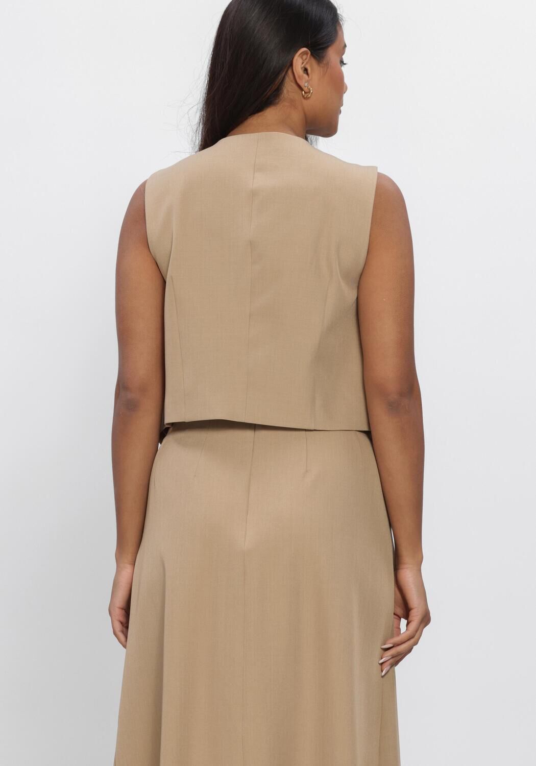 Camelfarbene Y.A.S. Gilet YASCAMIA WAISTCOAT - large