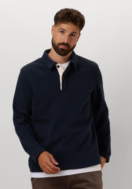 Blaue ANERKJENDT Pullover AKSOREN POLO SWEAT - large