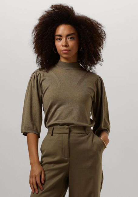 Olive MINUS Pullover KYLINA HIGH NECK KNIT T-SHIRT - large