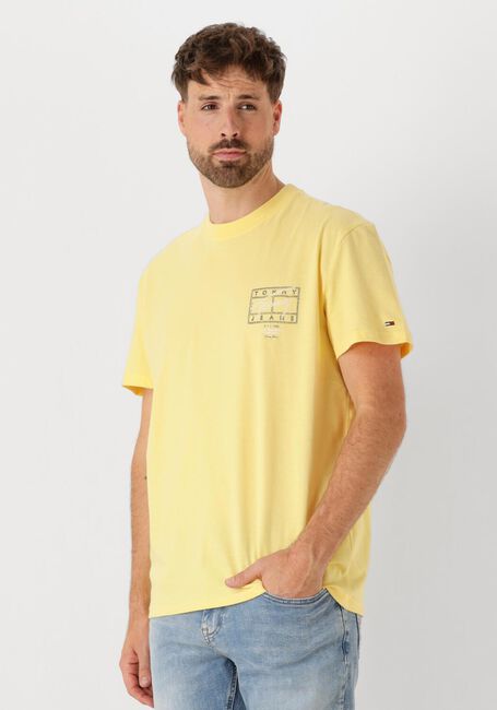 Gelbe TOMMY JEANS T-shirt TJM REG SIGN SPRAY SS T EXT - large