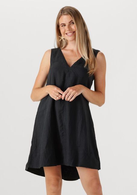 Schwarze SELECTED FEMME Minikleid SLFLINNA SL SHORT LINEN DRESS - large