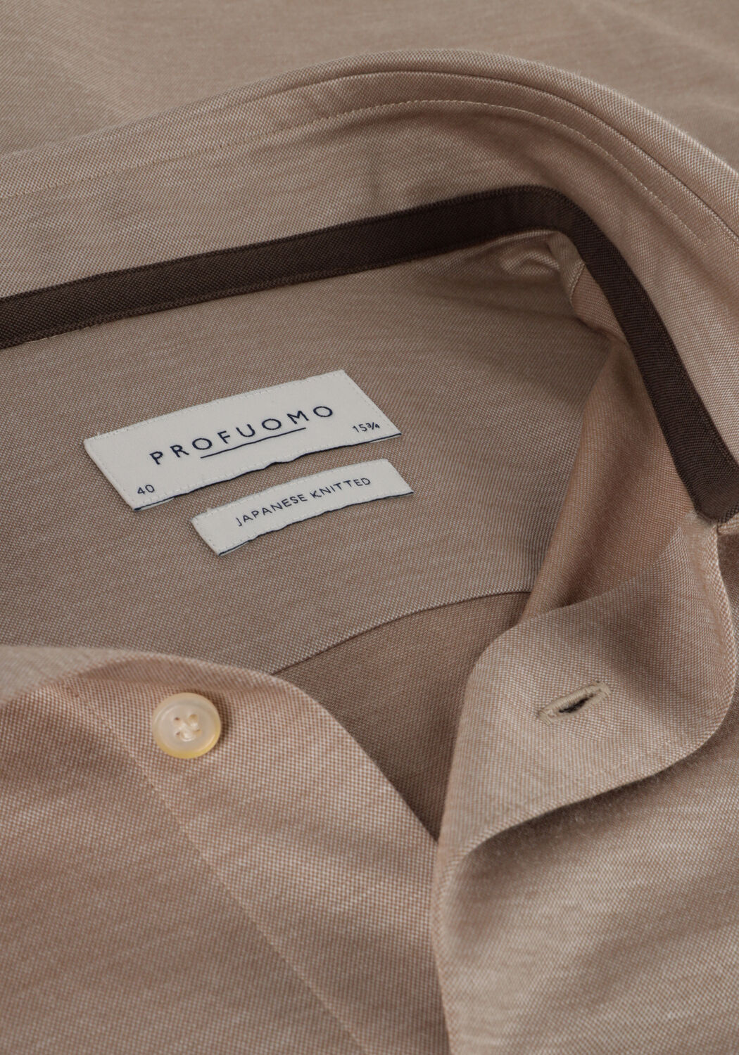 Camelfarbene PROFUOMO Casual-Oberhemd PPUH30049 - large