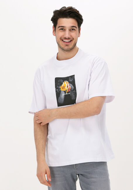 Weiße WOODBIRD T-shirt BOSE FLOWLAND TEE - large