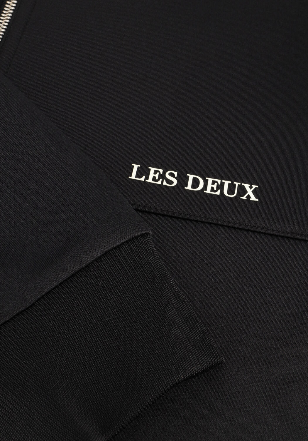 Schwarze LES DEUX Strickjacke BALLIER TRACK JACKET - large