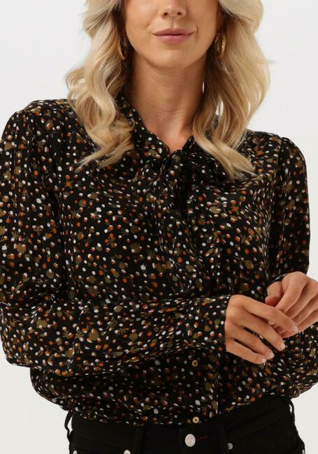 Grüne SCOTCH & SODA Blusen DRAPEY SEASONAL SHIRT WITH TIES AT NECK - large