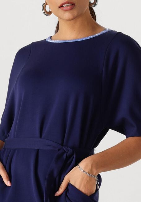 Blaue POM AMSTERDAM Kleider DRESS MACY NIGHT BLUE - large