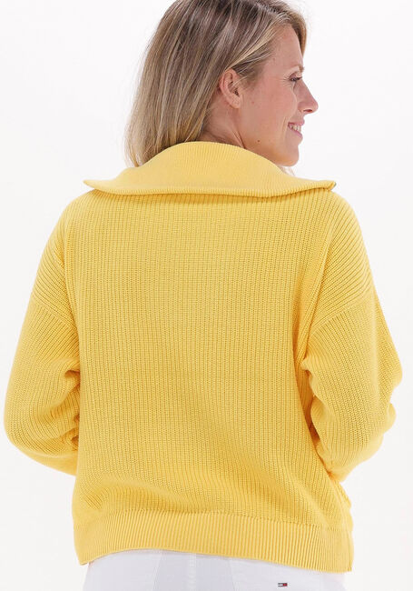 Gelbe TOMMY HILFIGER Pullover HAYANA CABLE ZIP-UP SWEATER - large