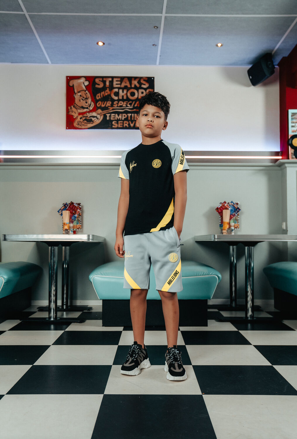 Schwarze MALELIONS T-shirt T-SHIRT - large