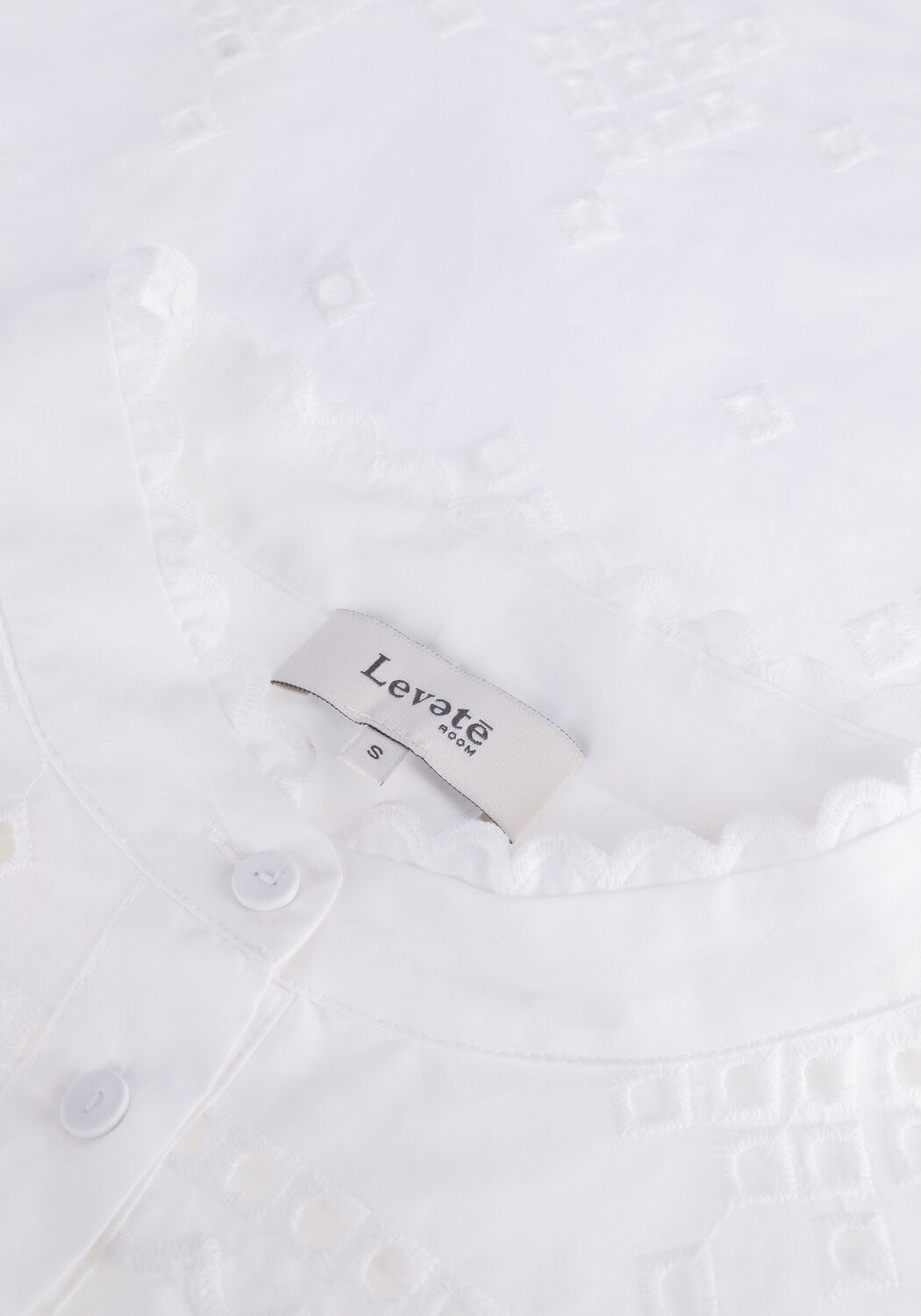 Wei&szlig;e LEVETE ROOM Blusen RIKO 3 TUNIC - large