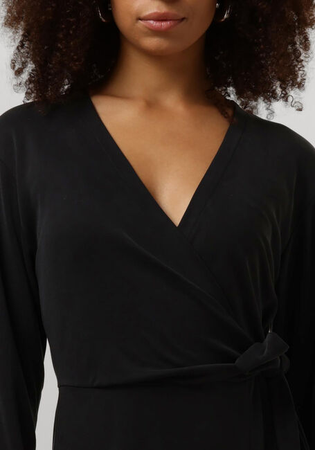 Schwarze MSCH COPENHAGEN Midikleid MSCHADELONA LYNETTE WRAP DRESS - large