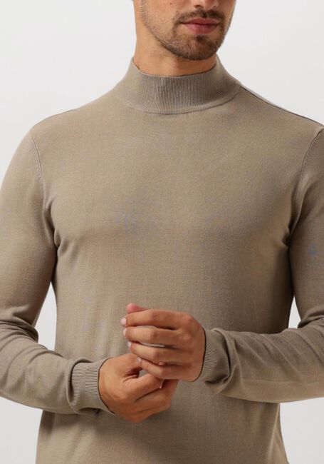 Taupe PURE PATH Rollkragenpullover ESSENTIAL KNIT MOCKNECK SWEATER - large