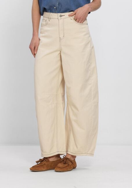 Beige OBJECT Jeans OBJMIO ANDREA MW CROPPED TWILL JEANS - large