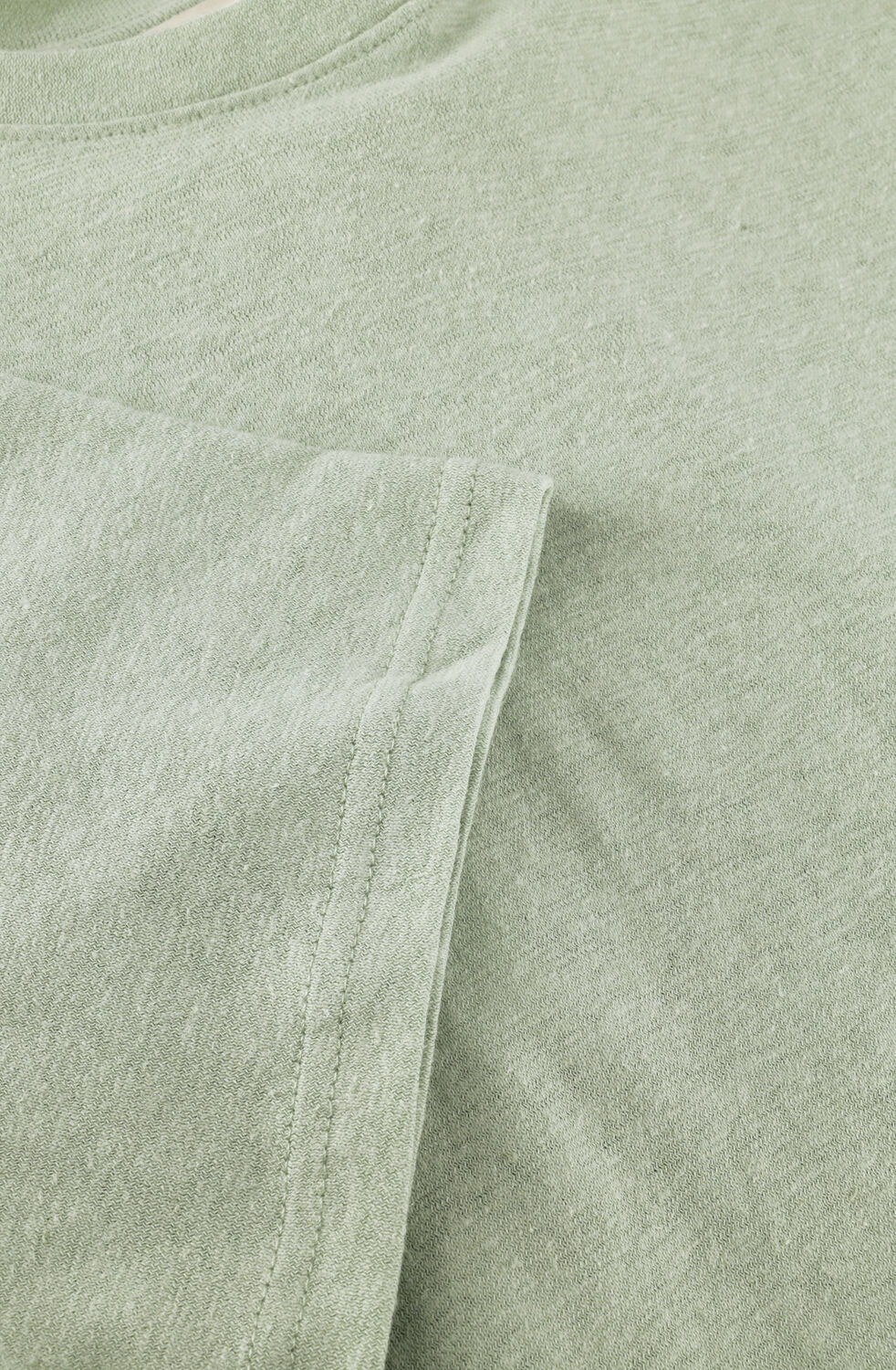 Gr&uuml;ne SELECTED MEN T-shirt SLHADAM LINEN BLEND SS TEE NOOS - large