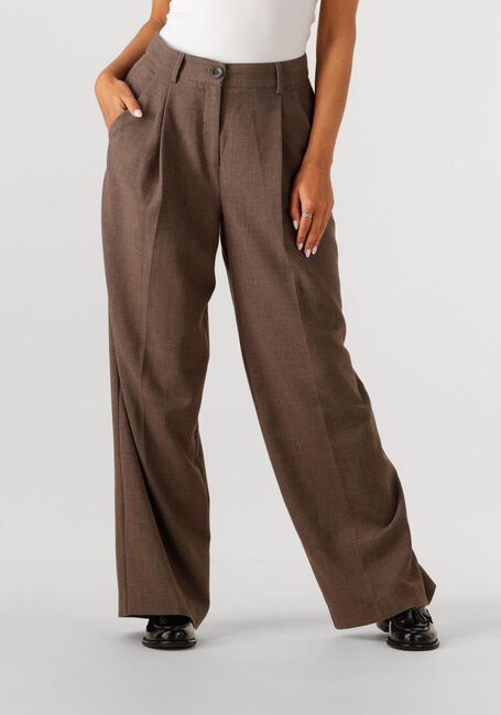 Braune MSCH COPENHAGEN Weite Hose MSCHROSINA MICHELLE HW PANTS - large