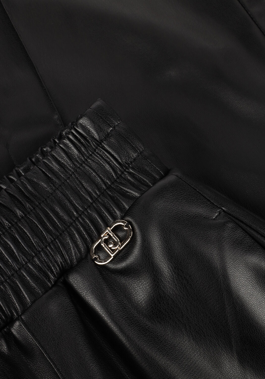 Schwarze LIU JO Weite Hose PANT. JOGGER SPALMATO - large