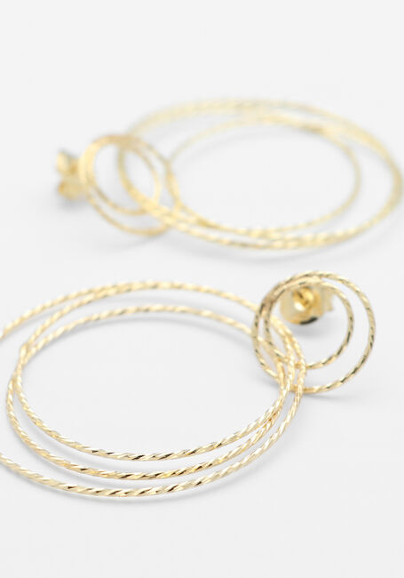 Goldfarbig LOTT. GIOIELLI Schmuck TRIPLE HOOPS GLOW L - large