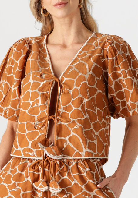 Braune SCARLETT POPPIES Top KACIE TOP - large