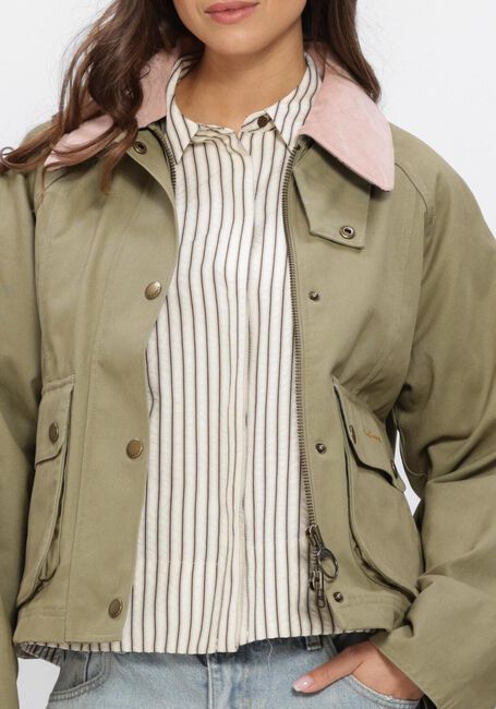 Olive BARBOUR Jacken CROPPED BEADNELL CASUAL JACKET - large