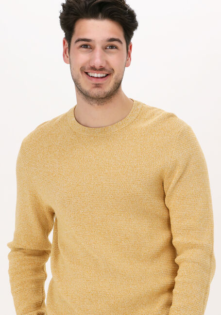 Gelbe SELECTED HOMME Pullover SLHROCKS LS KNIT CREW NECK G N - large
