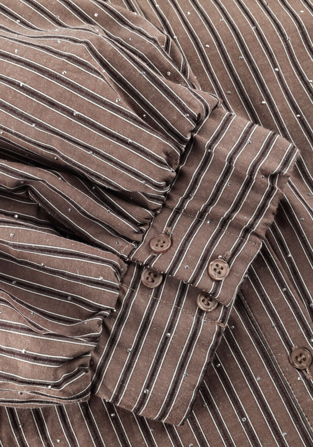 Taupe NEO NOIR Top ETTA SOFT STRIPE STONE SHIRT - large