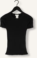 Schwarze ROSEMUNDE T-shirt BENITA SILK T-SHIRT W/ LACE Schwarze ROSEMUNDE T-shirt BENITA SILK T-SHIRT W/ LACE - medium