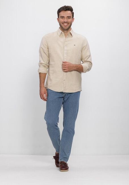Beige TOMMY JEANS Casual-Oberhemd TJM REG LINEN BLEND SHIRT EXT - large