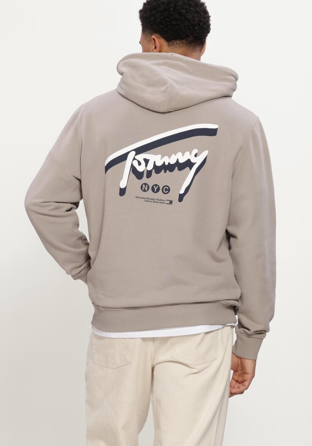 Sand TOMMY JEANS Sweatshirt TJM REG NYC SIGNATURE HOODIE EXT - large
