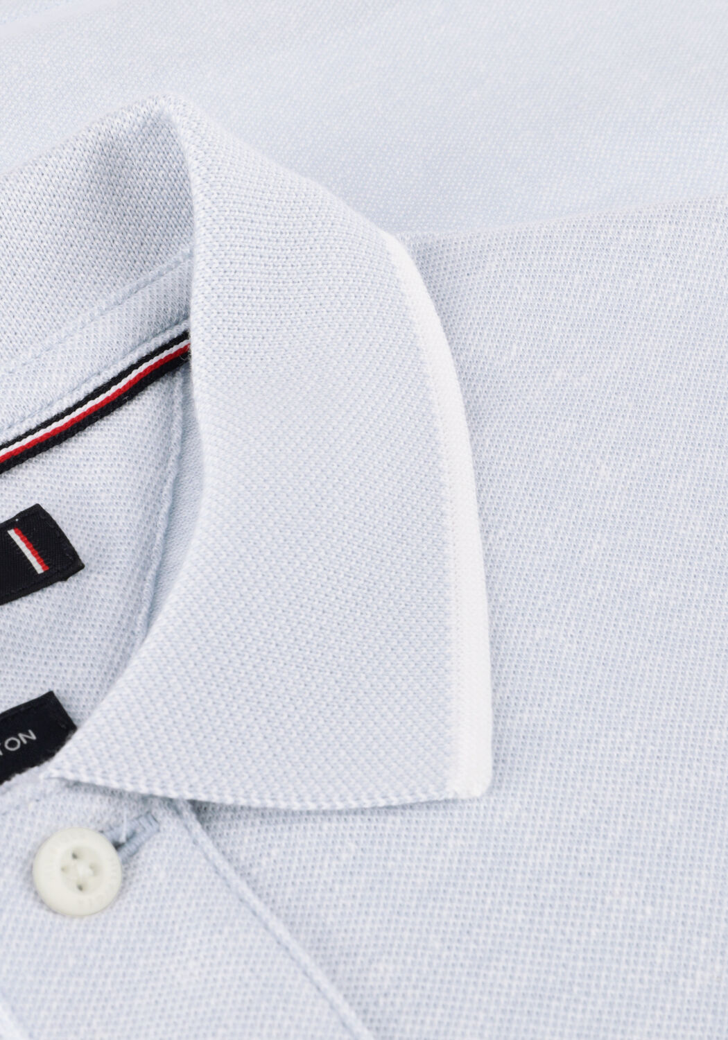 Hellblau TOMMY HILFIGER Polo-Shirt LINEN PIQUE REG POLO - large