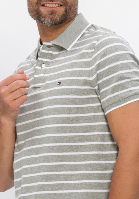 Gr&uuml;ne TOMMY HILFIGER Polo-Shirt COTTON LINEN PIQUE REG POLO - large